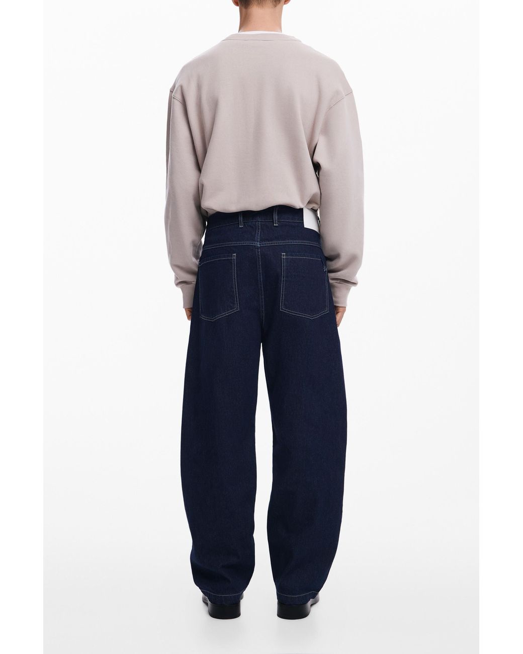 Desigual Blue Zigzag Stitch Jeans, Cotton for men