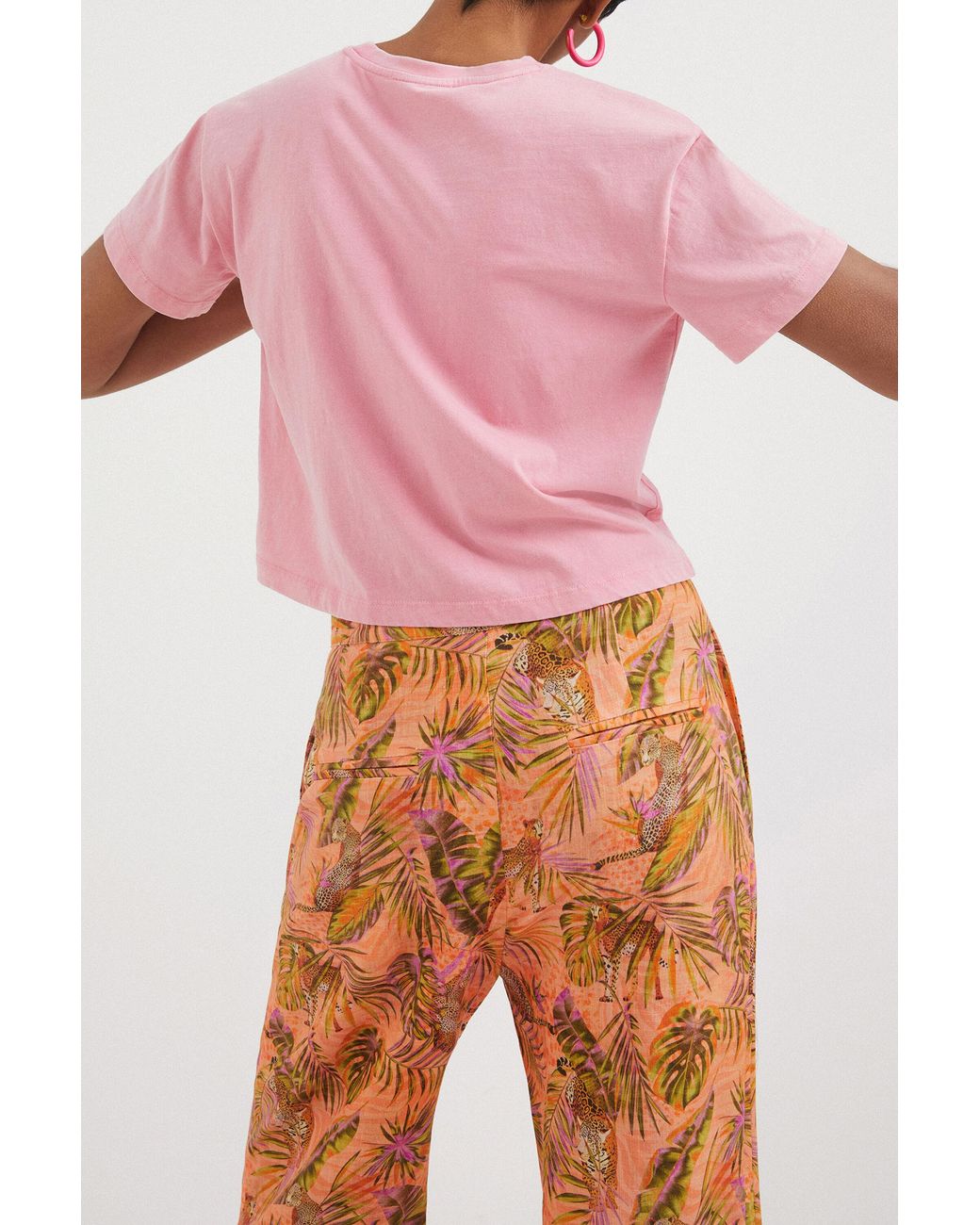 Desigual Pink Arty Beaded T-Shirt, Cotton
