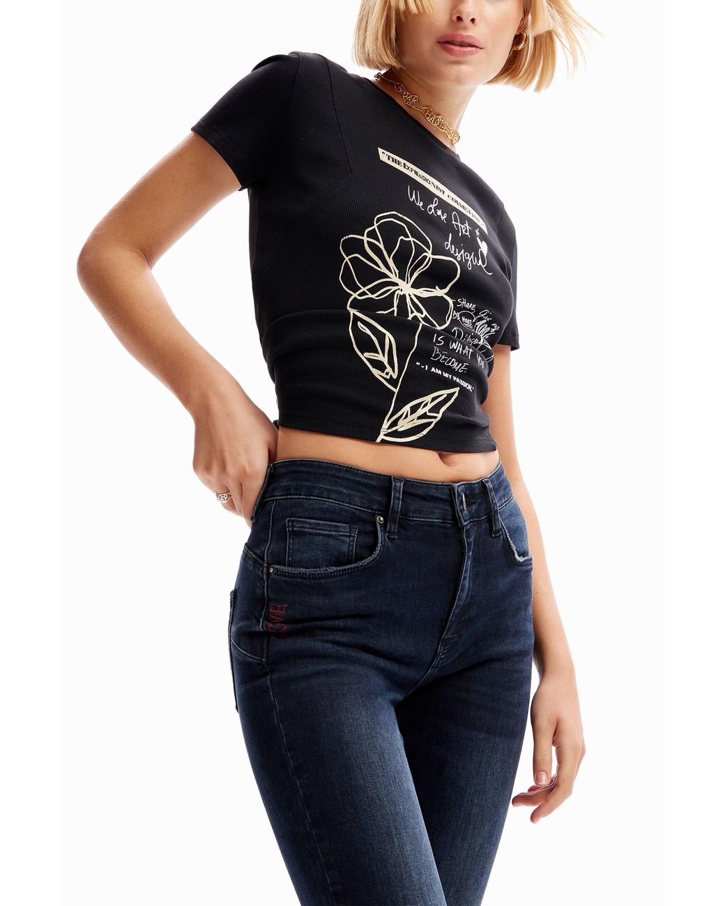 Desigual Blue Push-Up Skinny Jeans