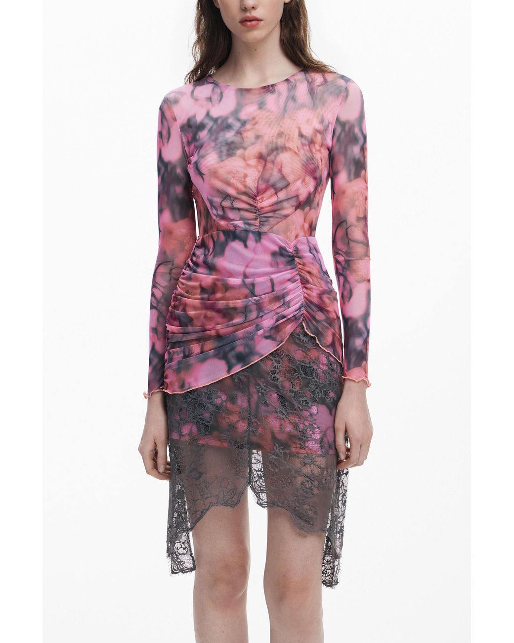 Desigual Red Collina Strada Asymmetrical Dress, Polyester