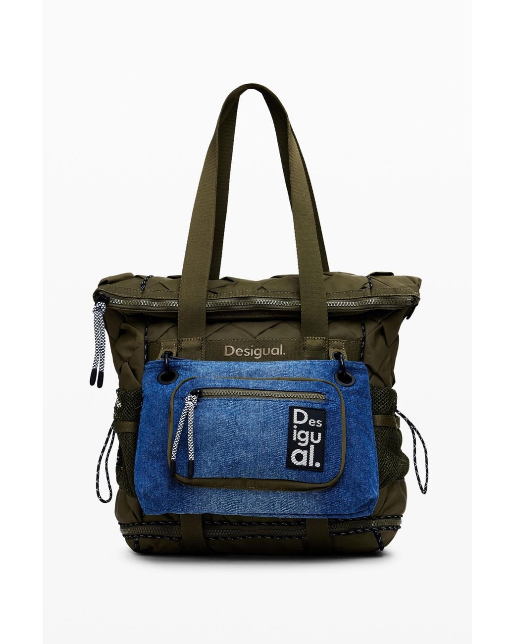 Desigual Blue Xl Multiposition Voyager Backpack, Polyamide