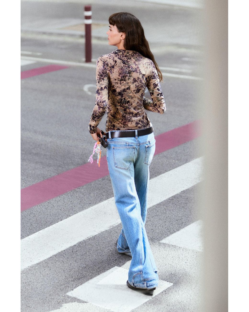 Desigual Black Flocked Shirt, Polyester