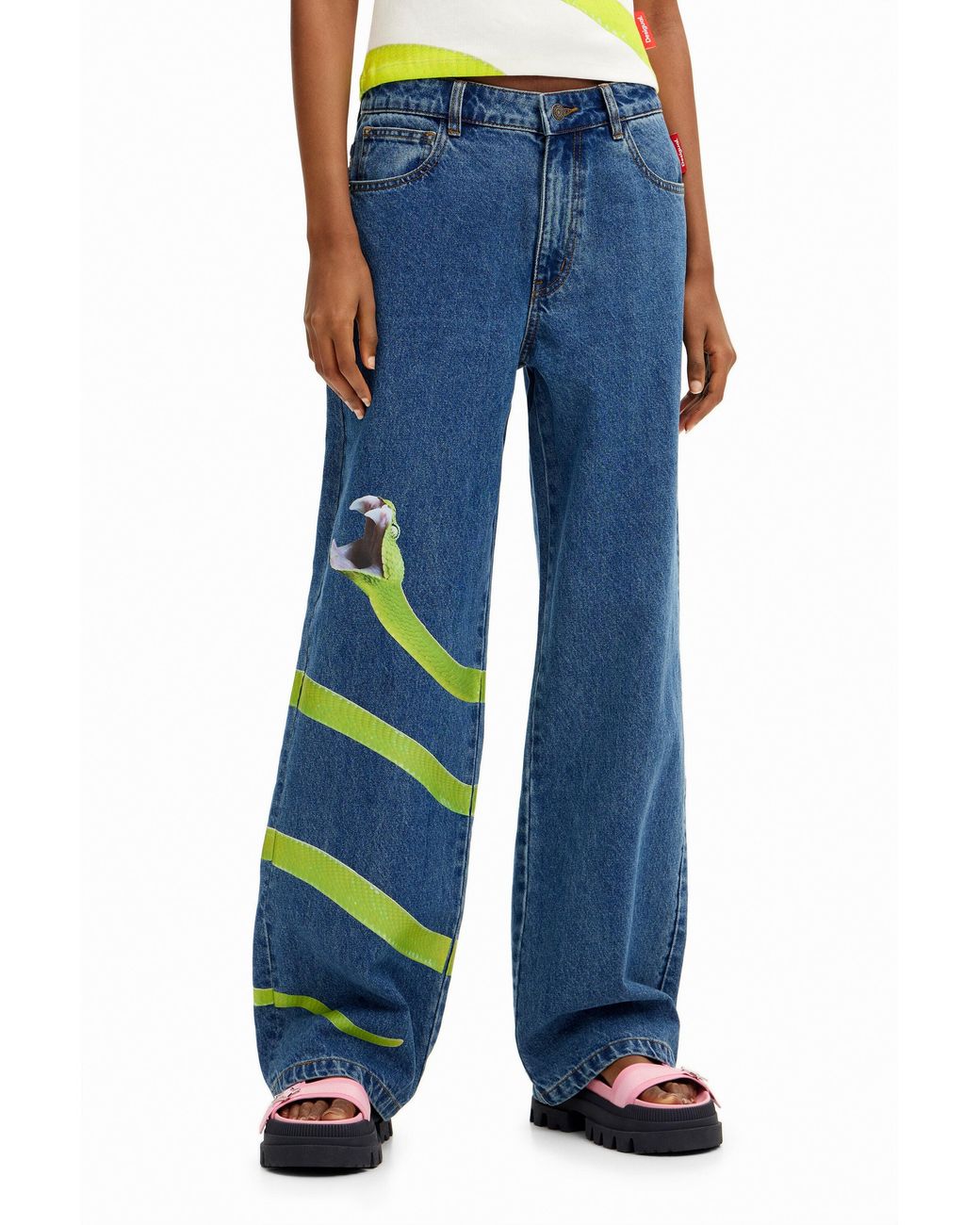 Desigual Blue Tyler Mcgillivary Denim Trousers, Cotton