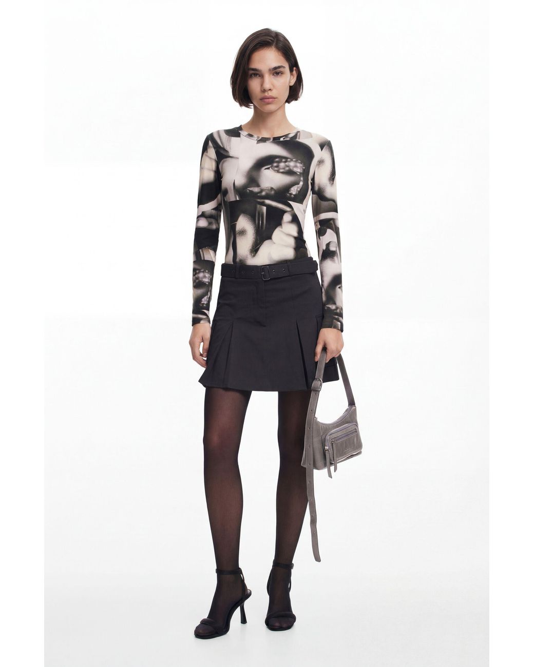 Desigual Black Surrealism T-Shirt, Viscose