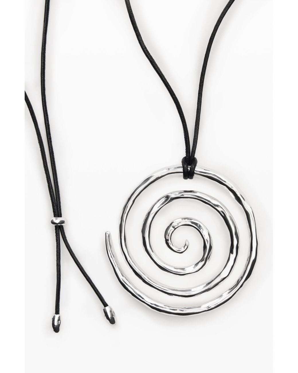 Desigual White Spiral Pendant