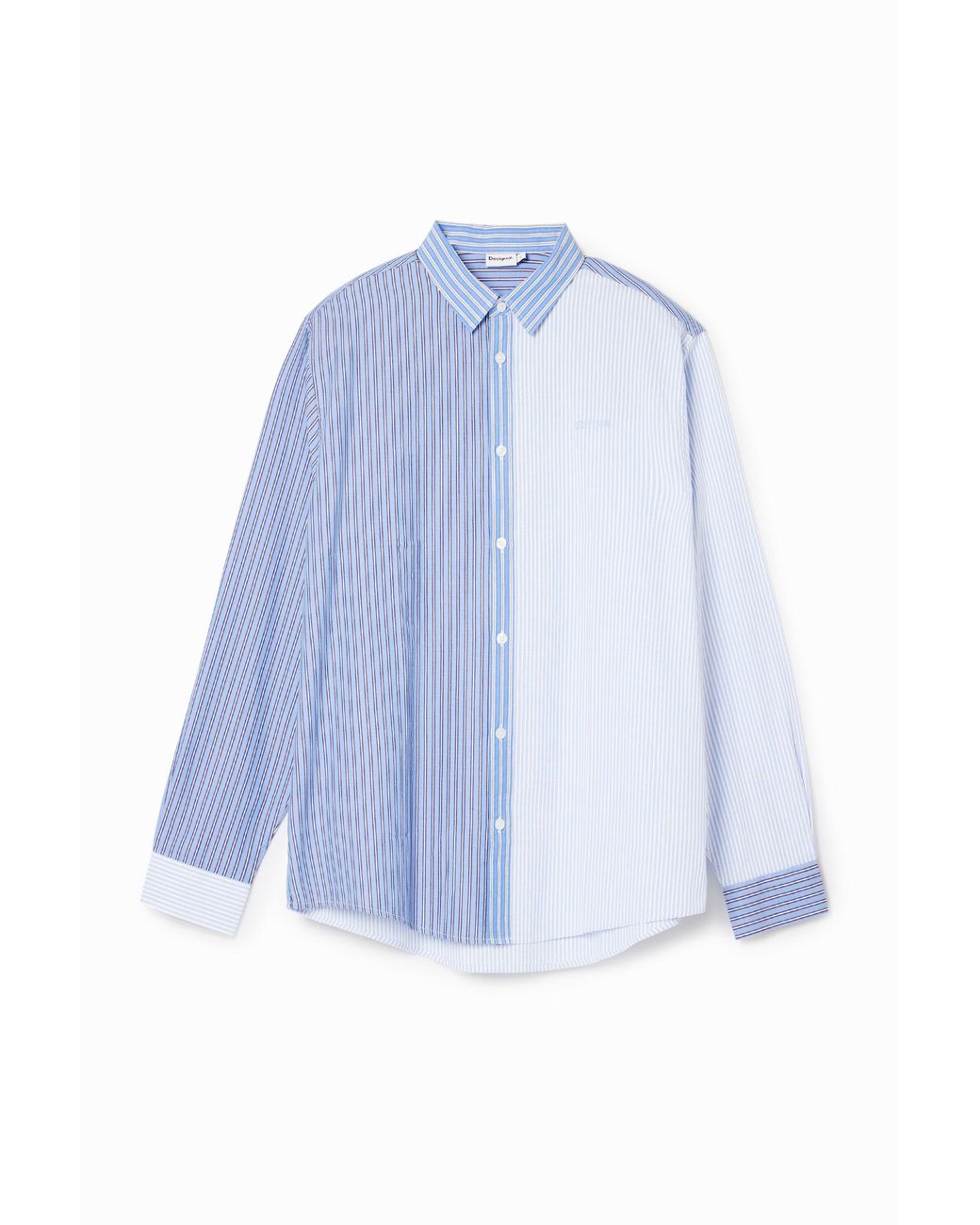 Desigual Blue Double Pinstripe Shirt, Cotton for men