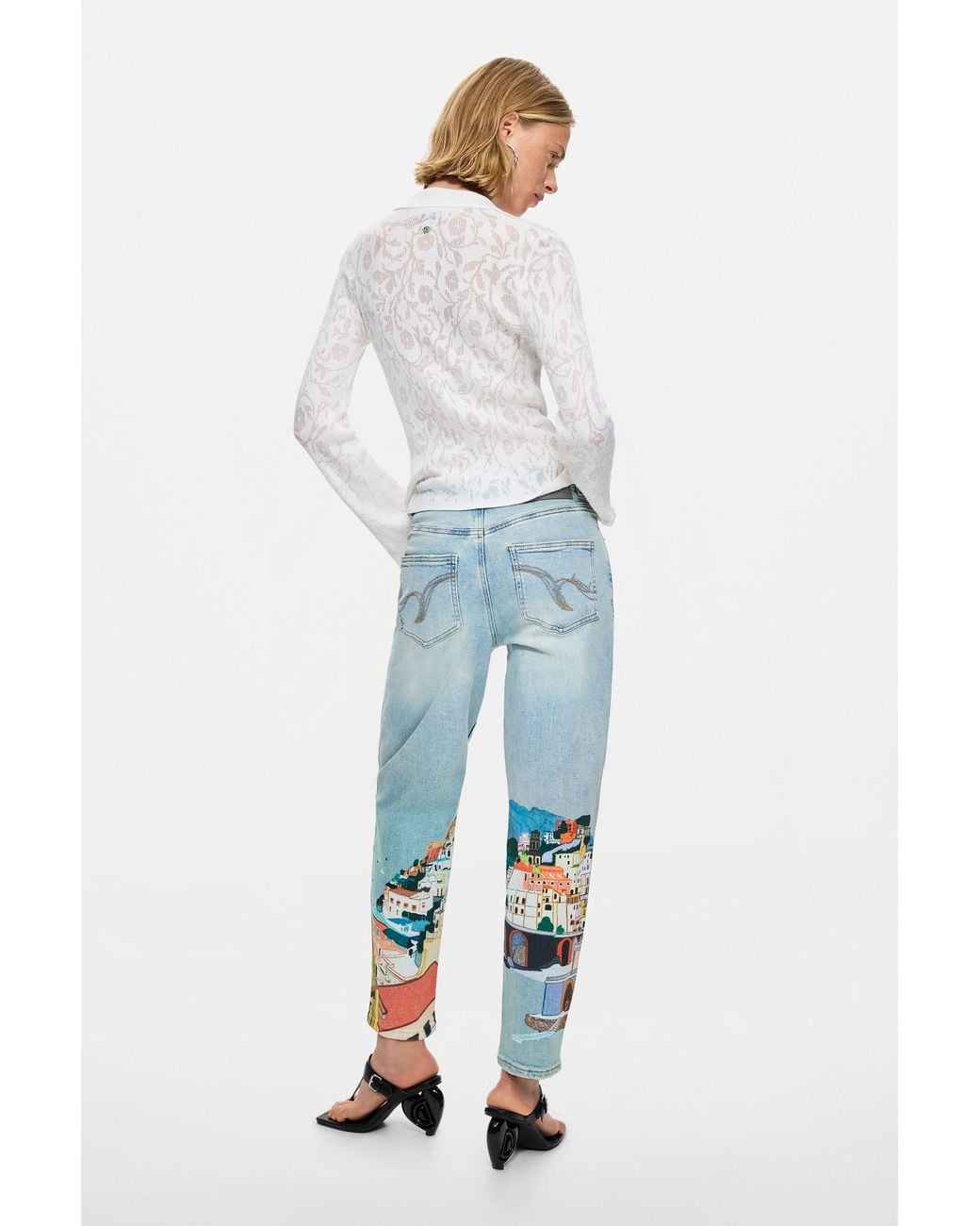Desigual Blue Amalfi Balloon Jeans, Cotton
