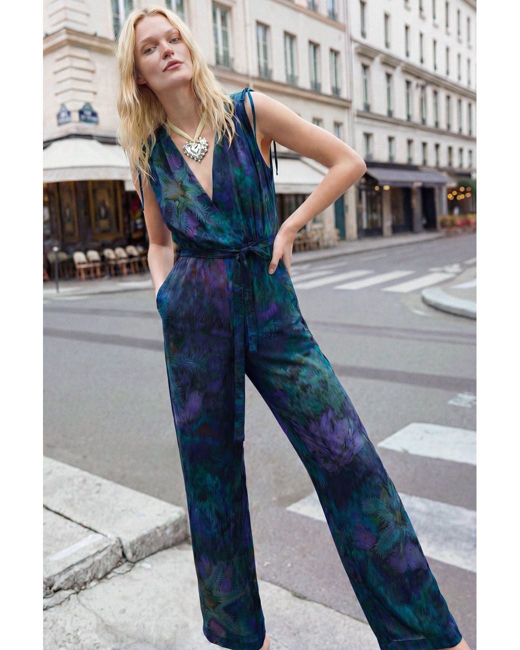 Desigual Blue Night Garden Jumpsuit