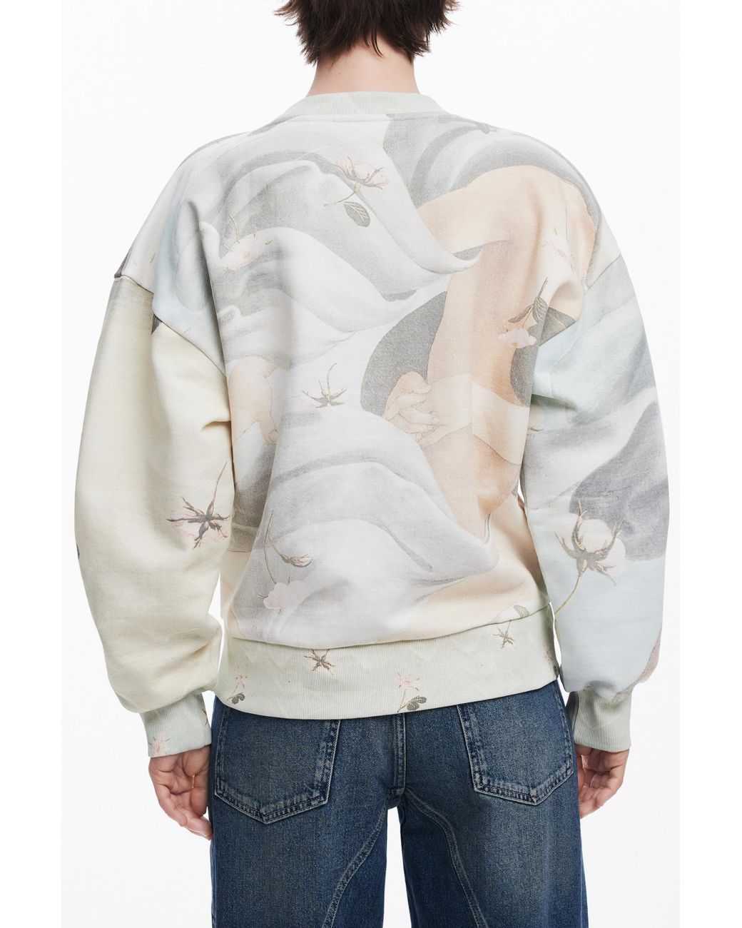 Desigual Blue Arty Print Sweatshirt