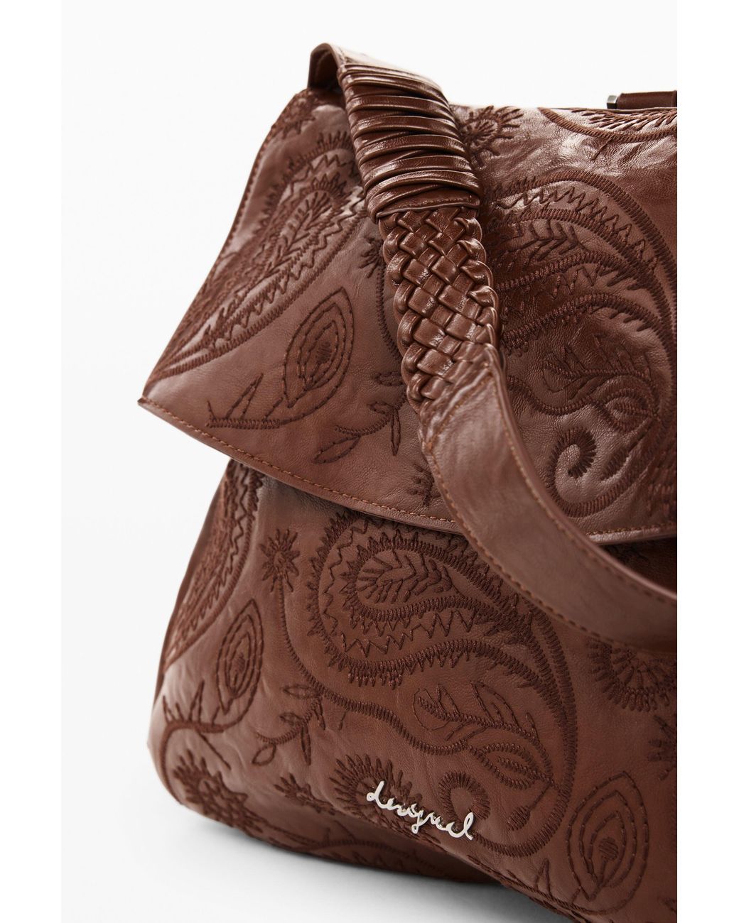 Desigual Brown Medium Faux Leather Backpack, Polyurethane