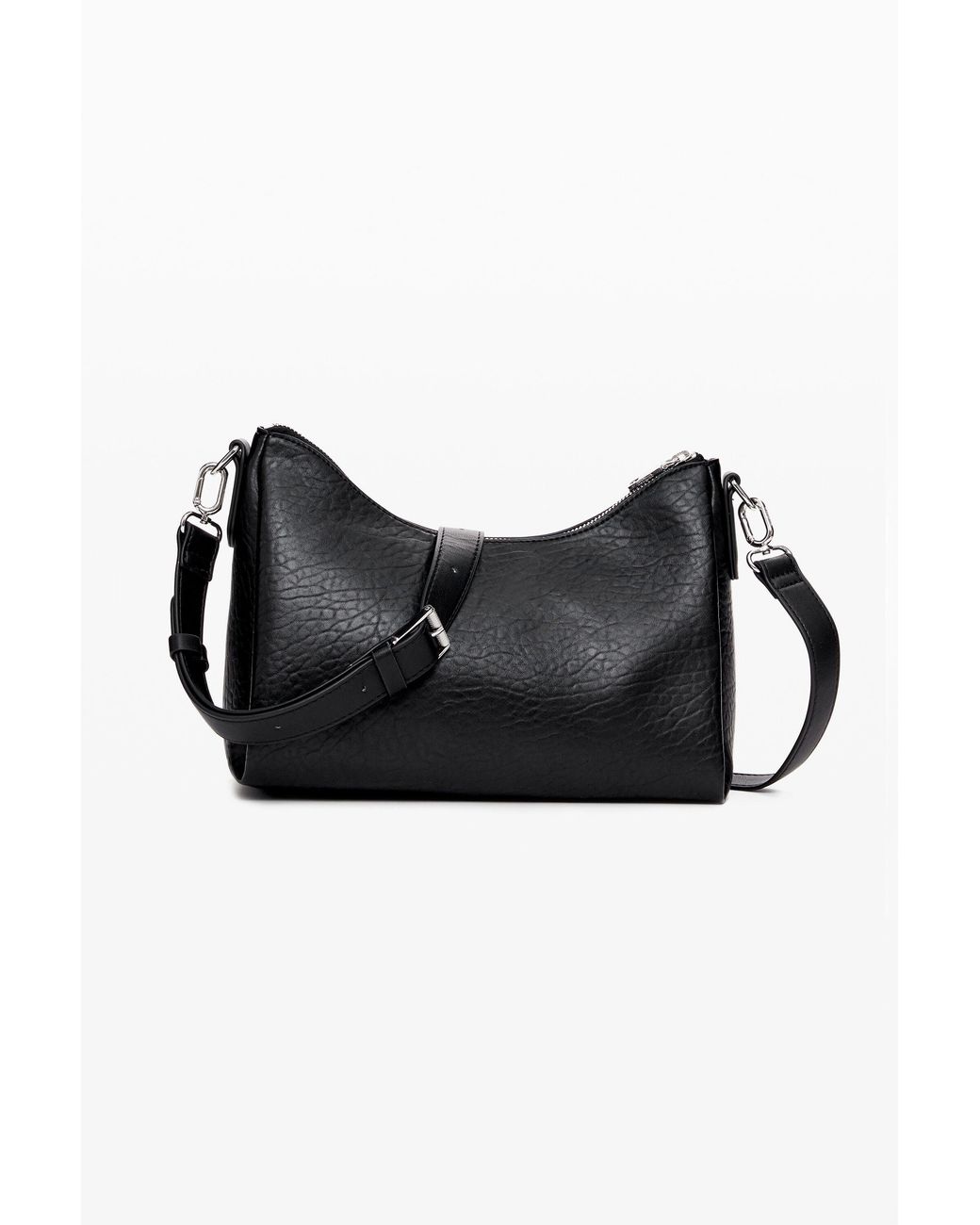 Desigual Black M Bag With Butterfly Engraving, Polyurethane