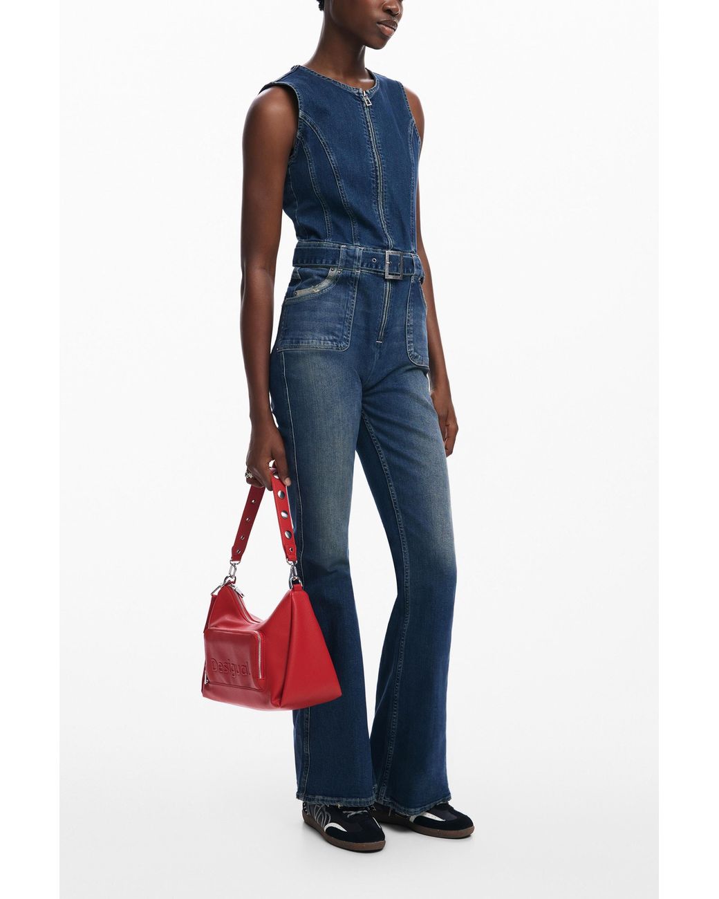 Desigual Red S Logo Bag, Polyurethane