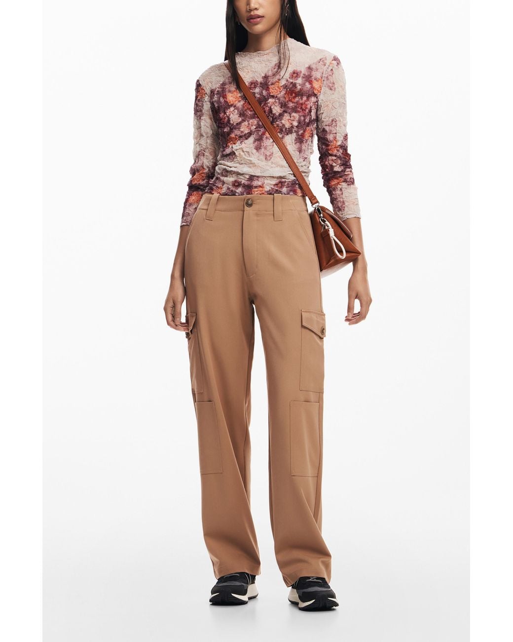 Desigual Textured Floral Blouse, Polyester