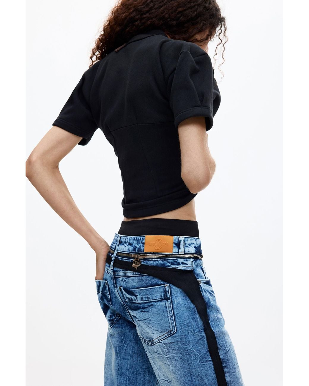 Desigual Blue Regular Ottolinger Denim Trousers, Cotton