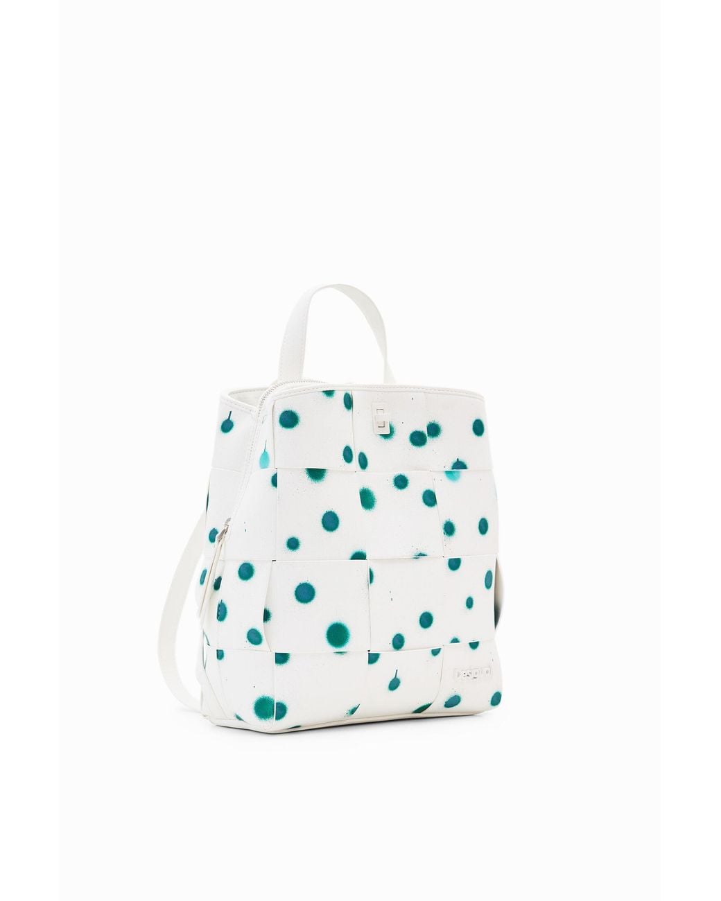 Desigual Blue S Woven Droplets Backpack, Polyurethane
