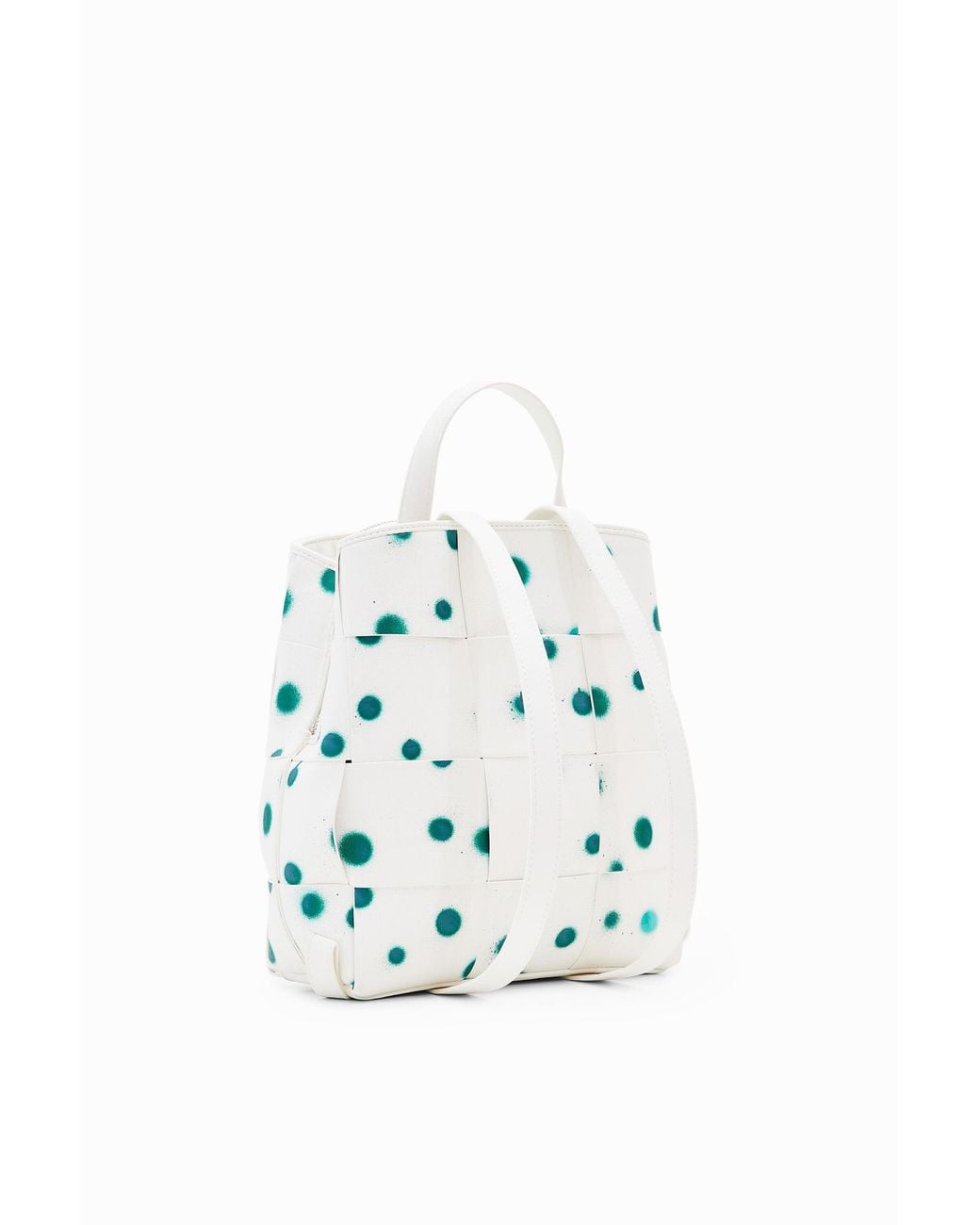 Desigual Blue S Woven Droplets Backpack, Polyurethane
