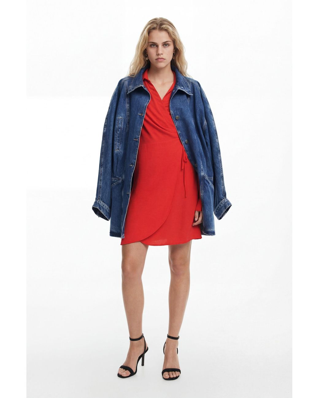 Desigual Red Shirt Dress