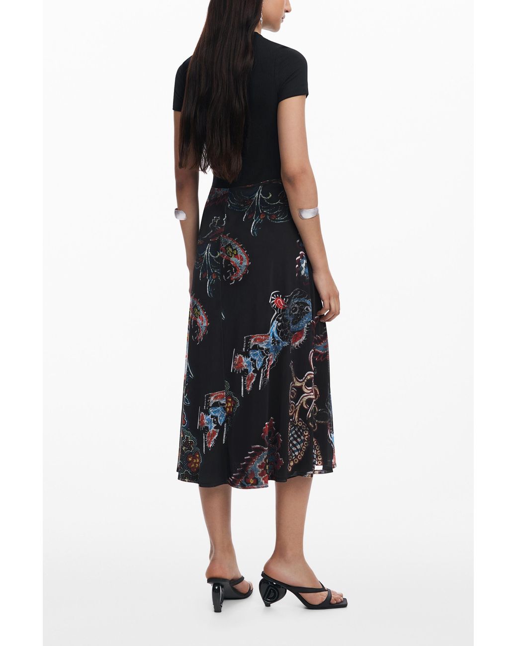 Desigual Black Dress Designed By Mr. Christian Lacroix, Polyester