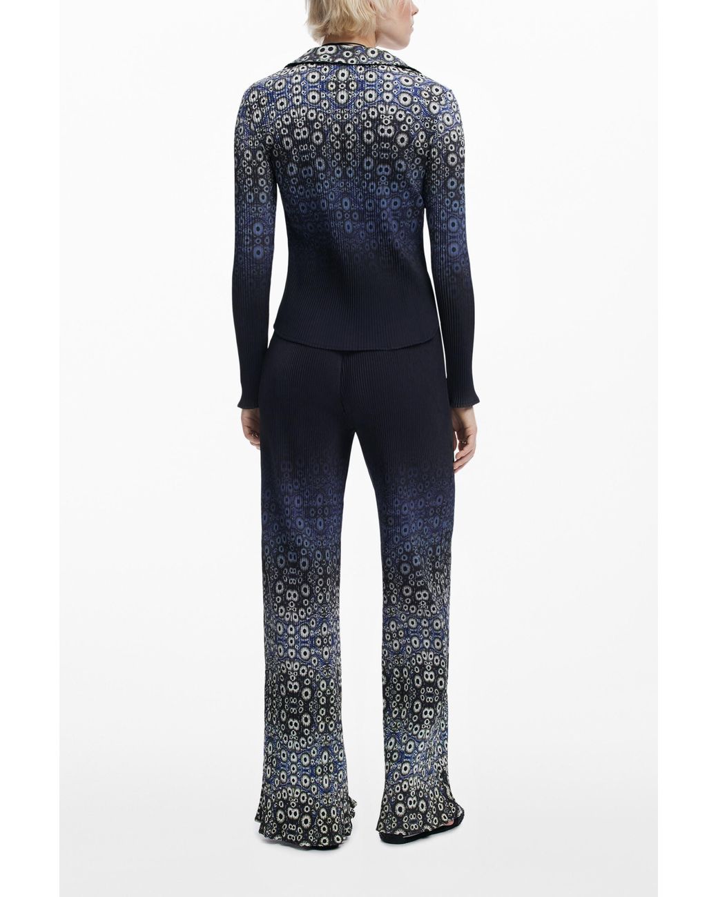 Desigual Blue Shirt Designed By Mr. Christian Lacroix, Polyester
