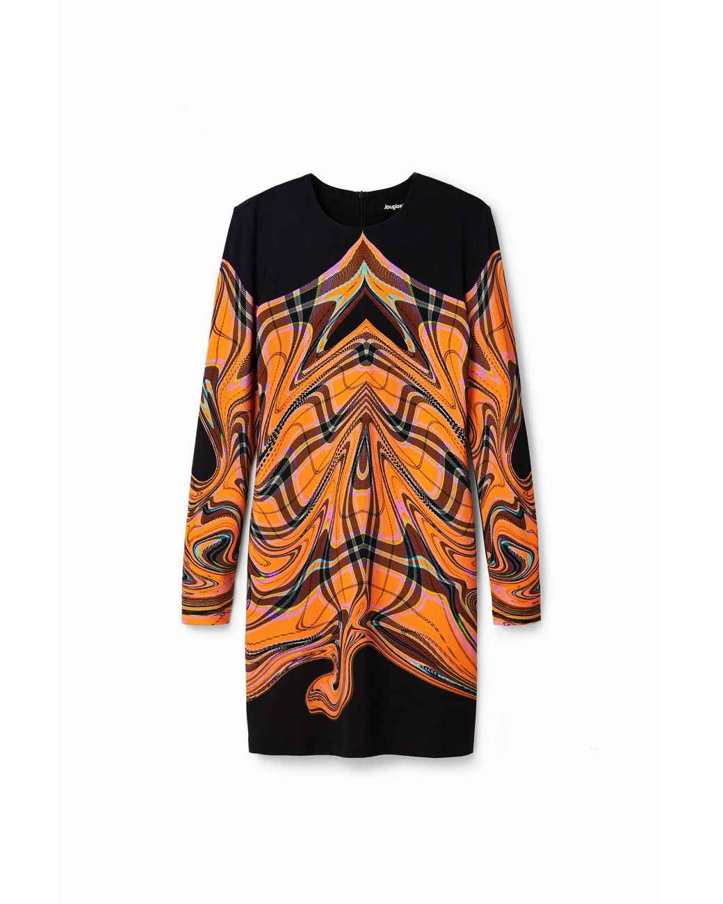 Desigual Orange María Escoté Slim Short Dress