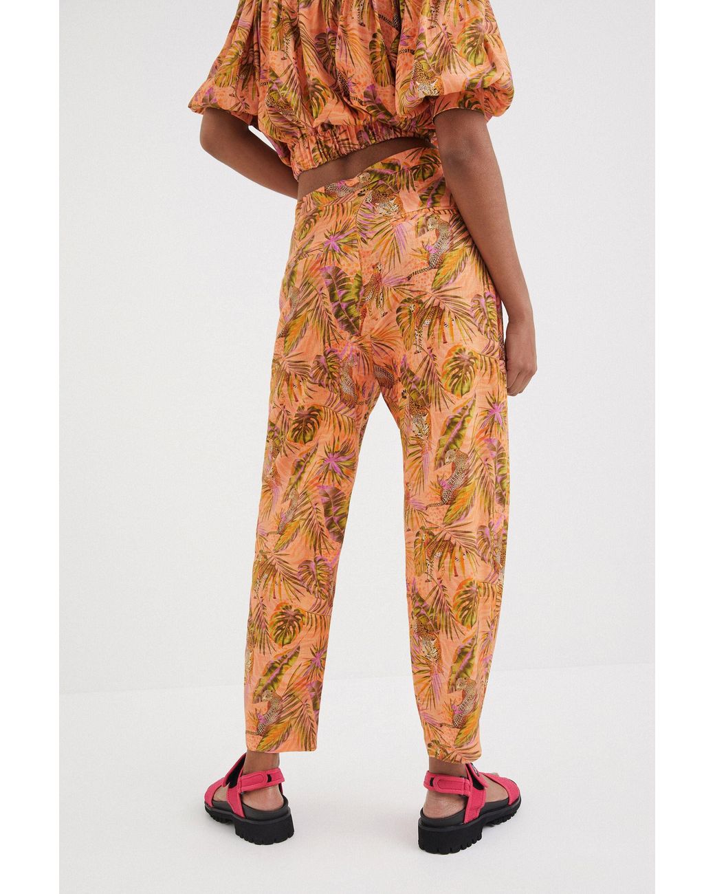 Desigual Orange Mango Safari Trousers