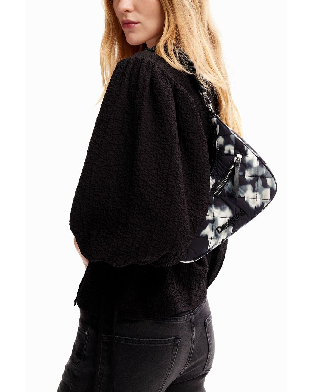 Desigual Black Small Padded Bag, Polyester