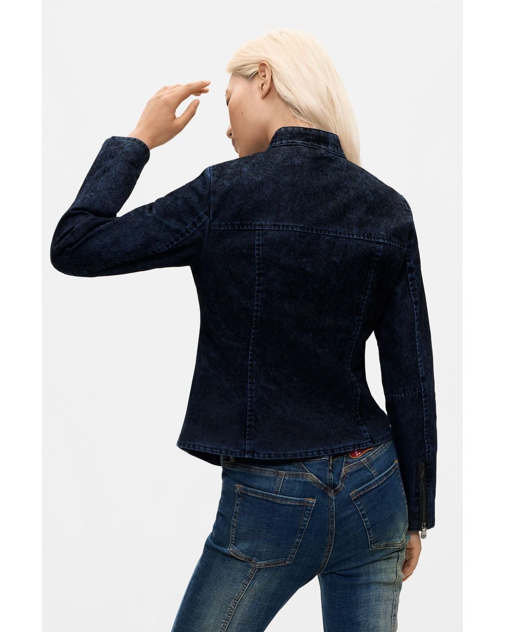 Desigual Blue Jacket 100% Cotton, Cotton