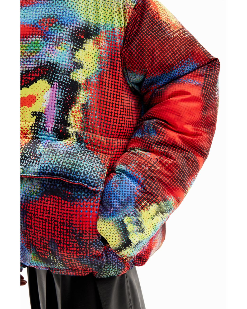 Desigual Red María Escoté Oversize Padded Jacket, Polyester