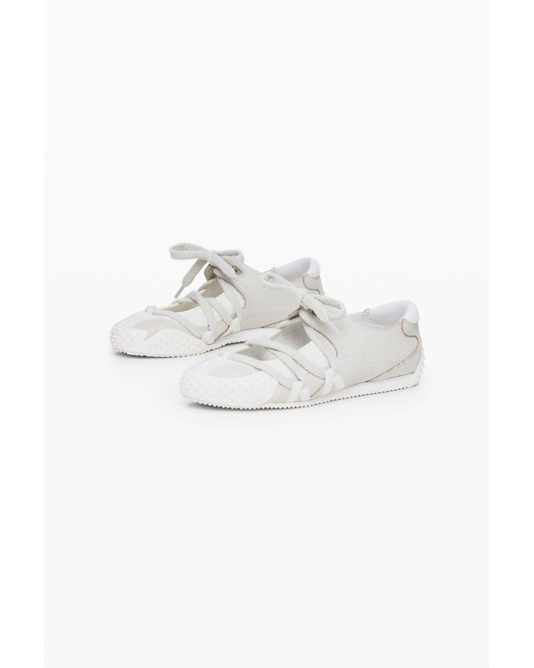 Desigual White Raw Fabric Sneaker, Cow Leather