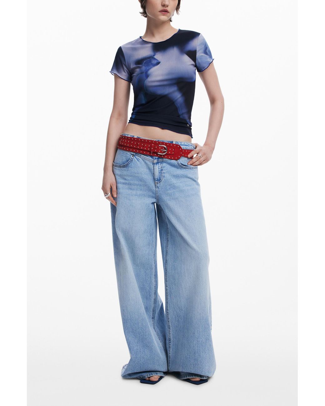 Desigual Blue Kiss Short-Sleeve T-Shirt