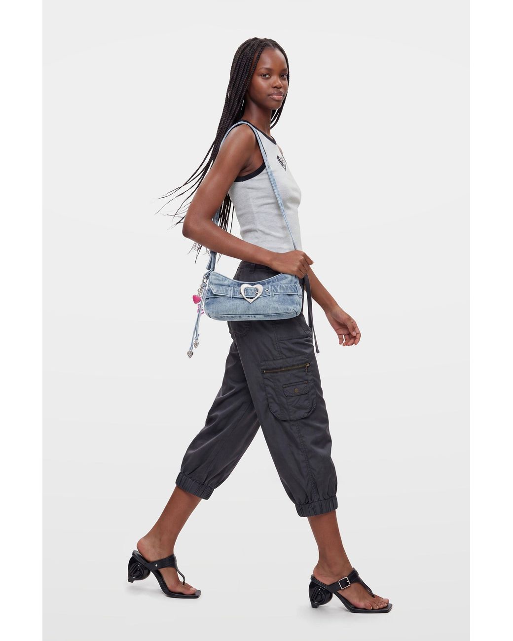 Desigual Red Small Denim Bag, Cotton