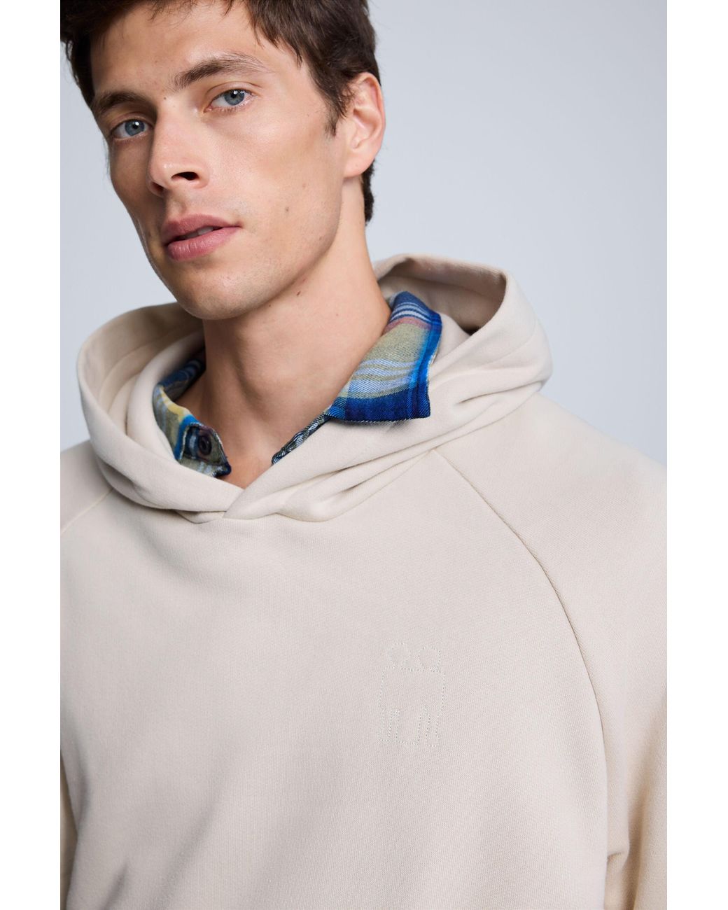 Desigual Natural Hoodie, Cotton for men