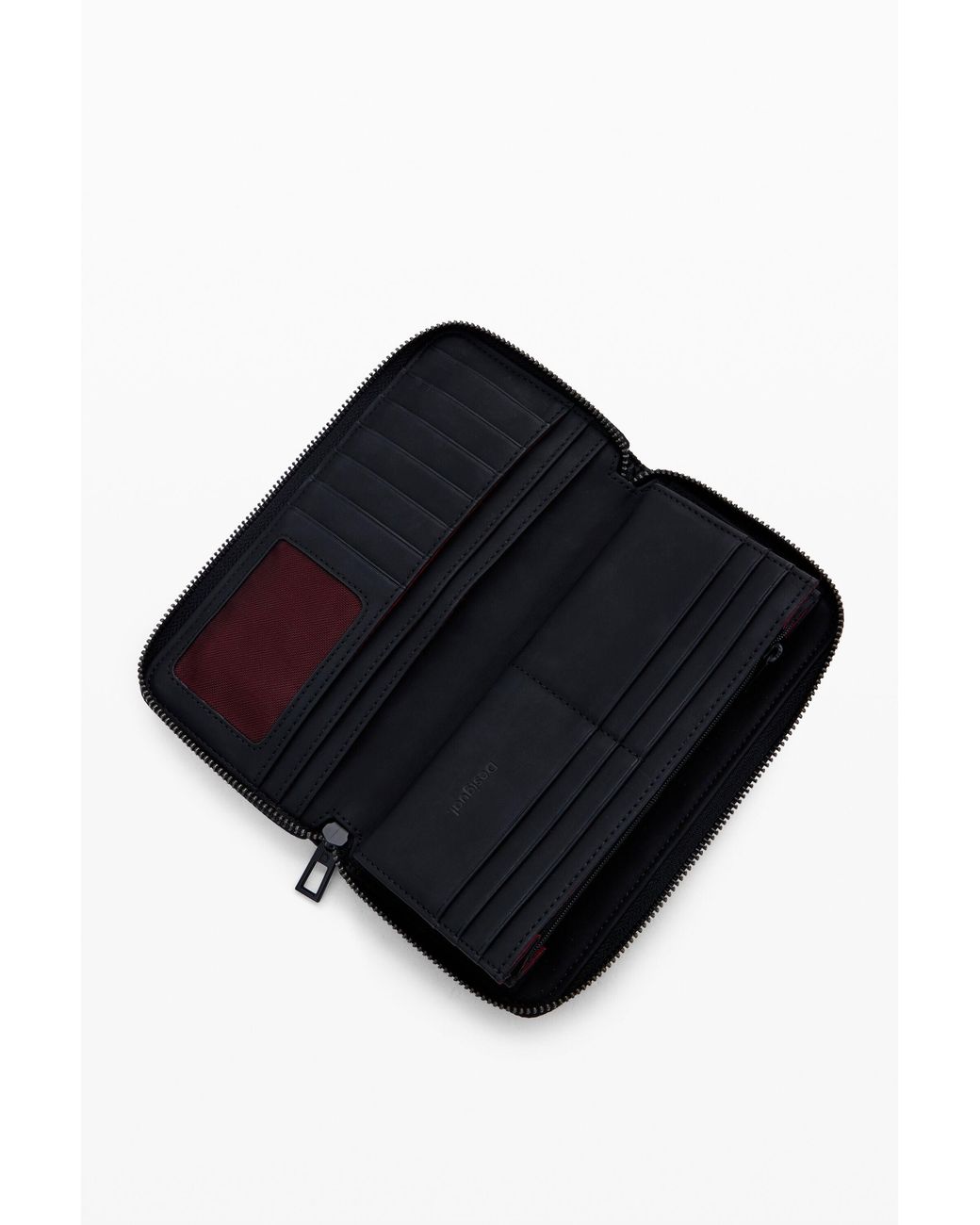 Desigual Black Quilted Logo Wallet, Polyurethane