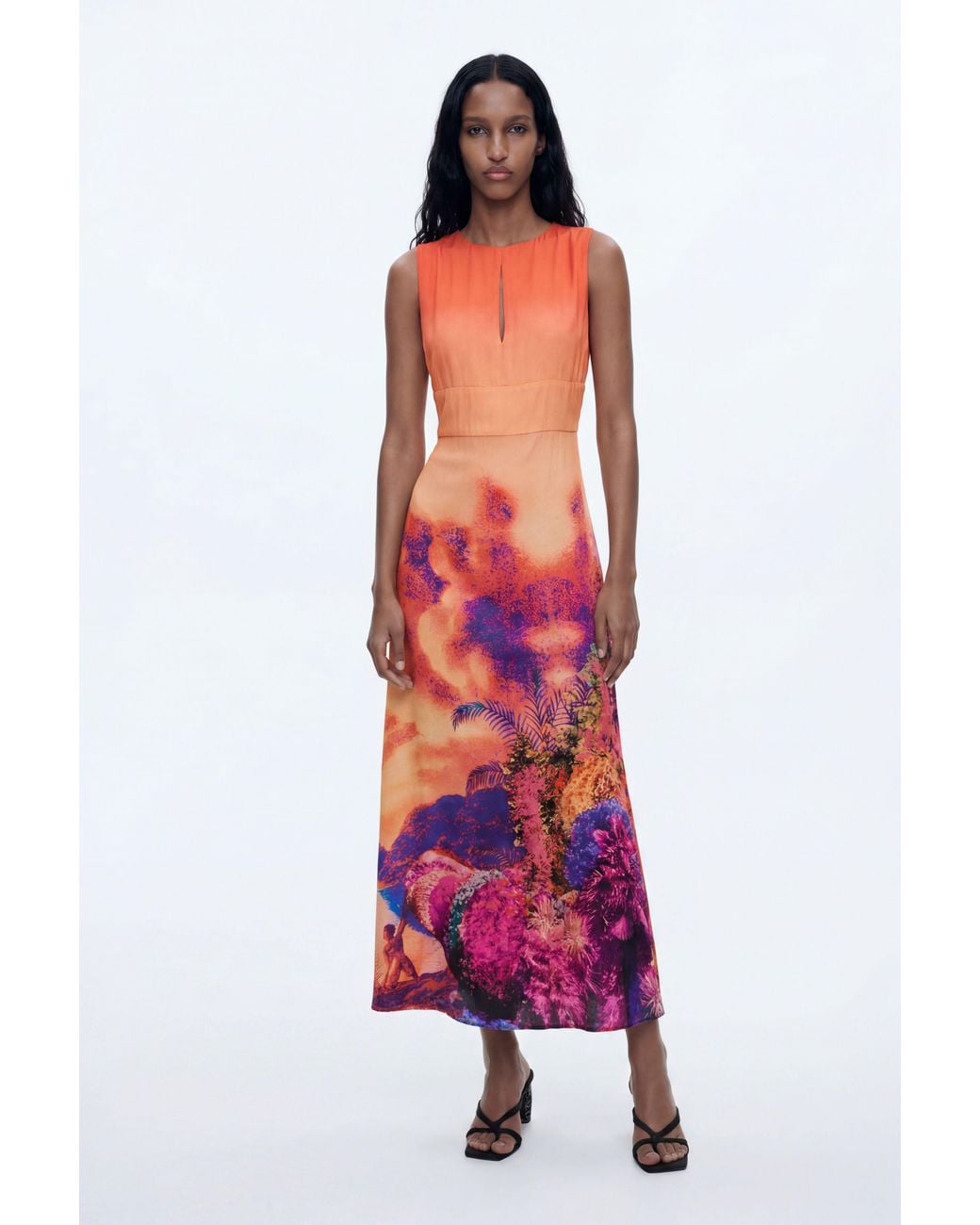 Desigual White Dress Designed By Mr. Christian Lacroix, Viscose