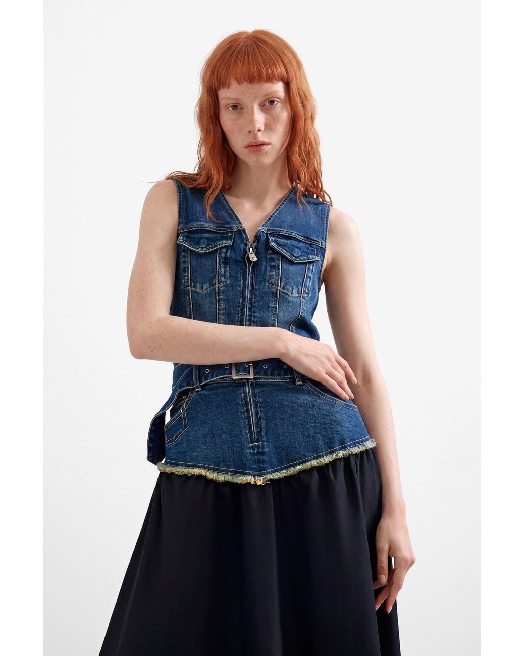 Desigual Blue Sleeveless Denim Dress, Cotton