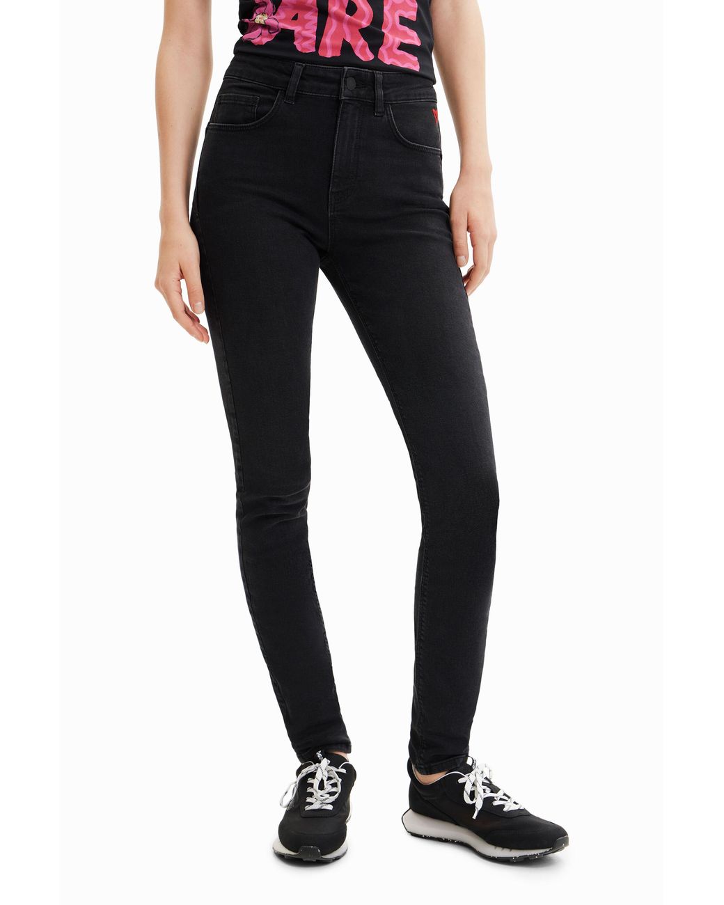 Desigual Black Push-Up Skinny Jeans, Cotton