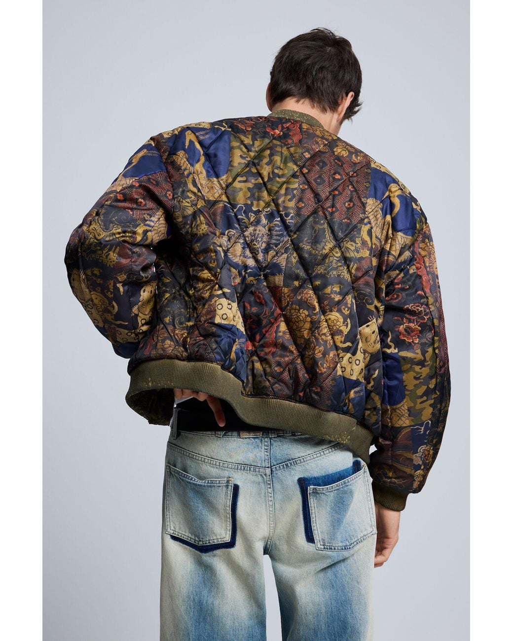 Desigual Brown Bomber Jacket, Polyamide for men