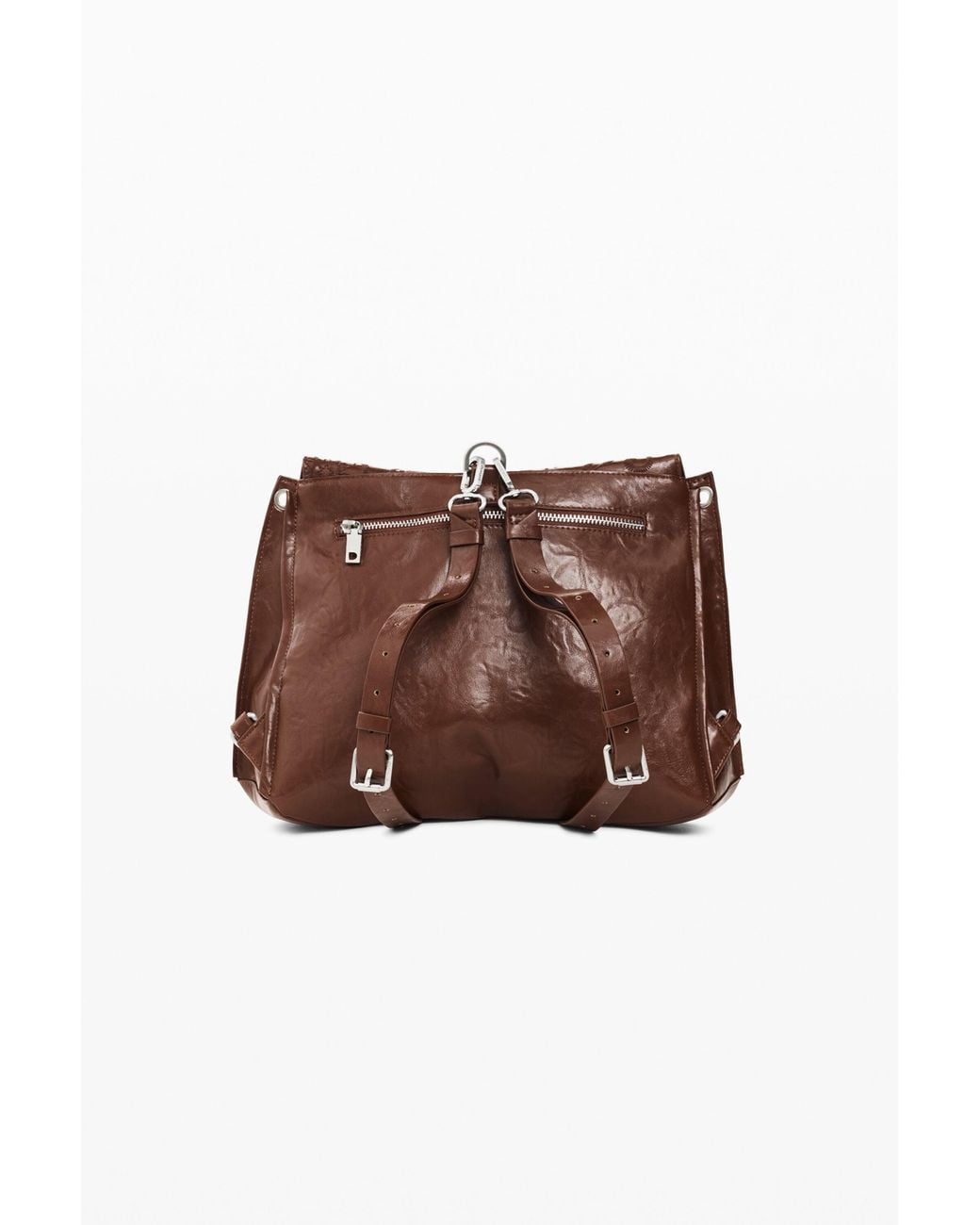 Desigual Brown Medium Faux Leather Backpack, Polyurethane