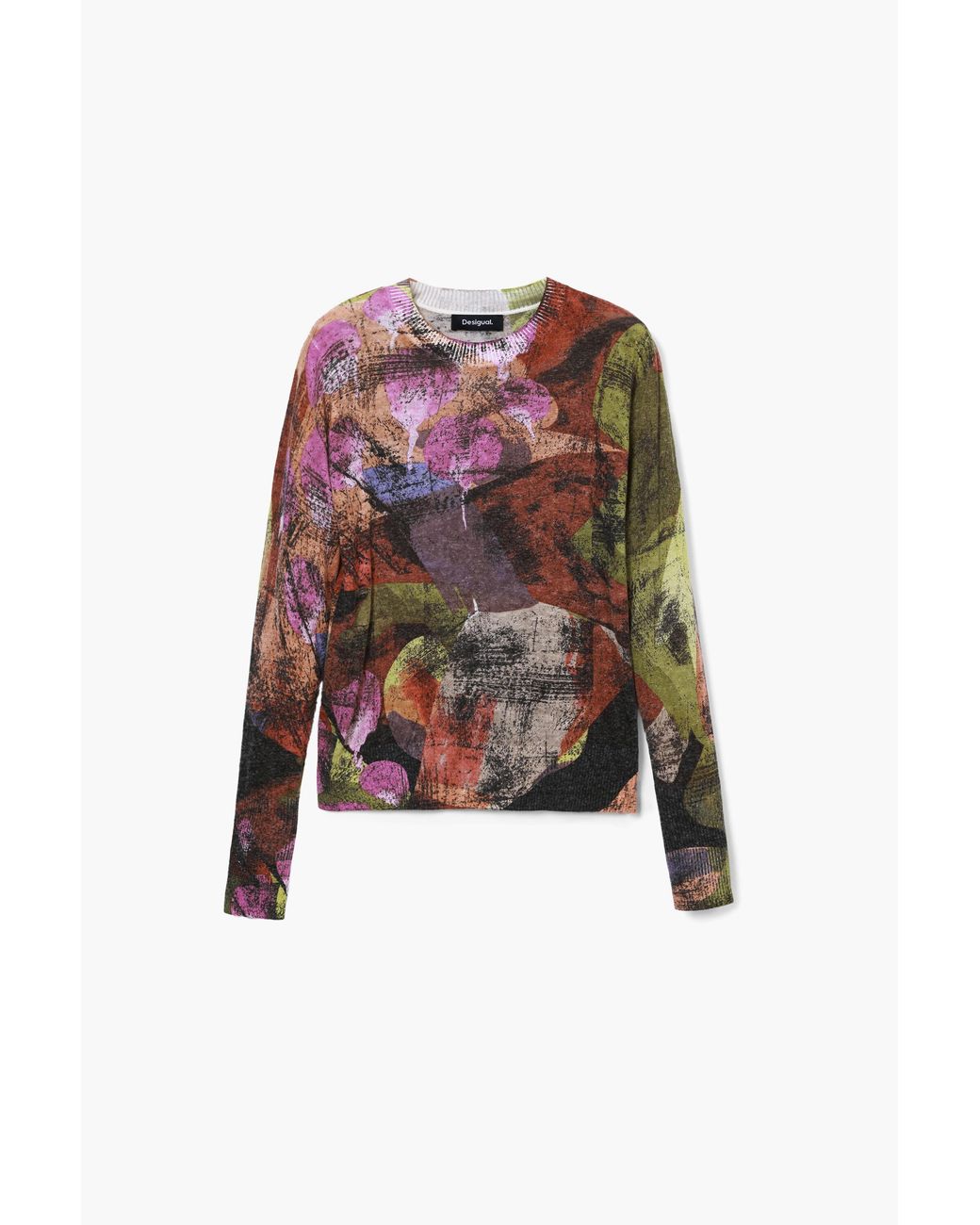Desigual Red Printed Sweater M. Christian Lacroix