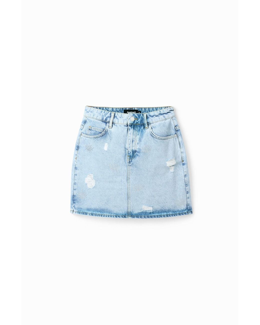 Desigual Blue Eyes Denim Mini Skirt, Cotton