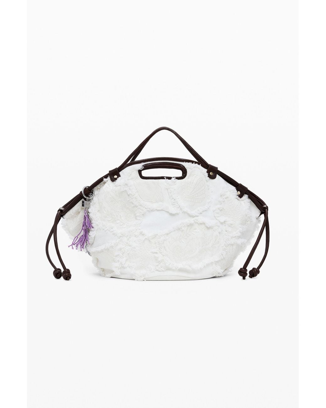 Desigual Metallic Embroidered Medium Bag, Cotton