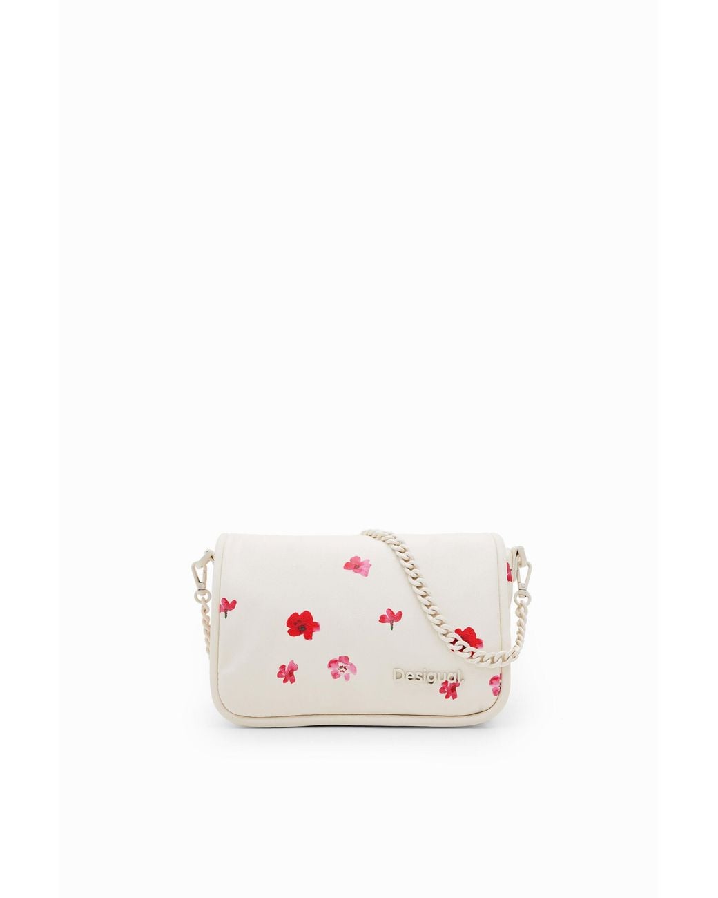Desigual Pink S Padded Floral Crossbody Bag, Polyurethane