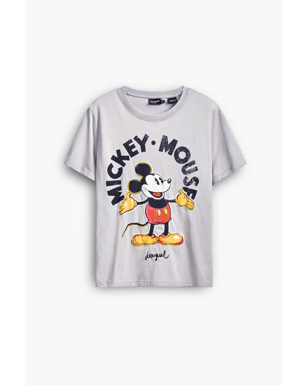 Desigual White Mickey Mouse T-Shirt, Cotton