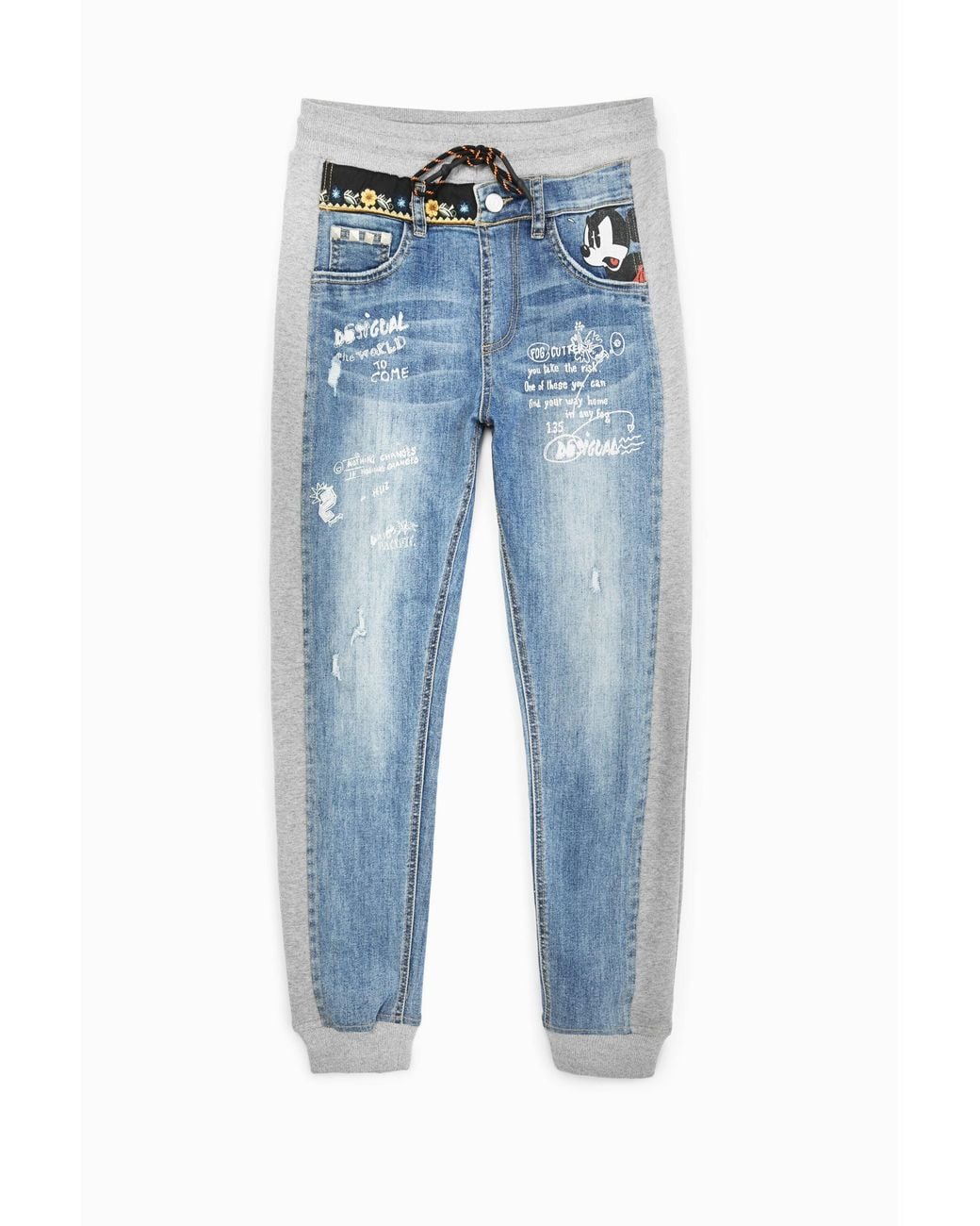 Desigual Blue Disney's Mickey Mouse Jogger Jeans