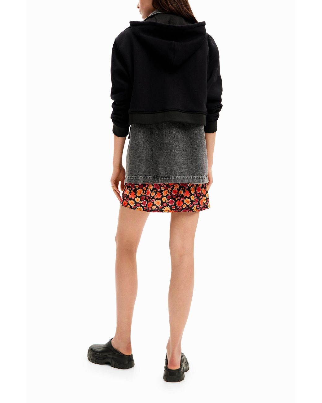 Desigual Black 2-In-1 Hybrid Jacket, Cotton