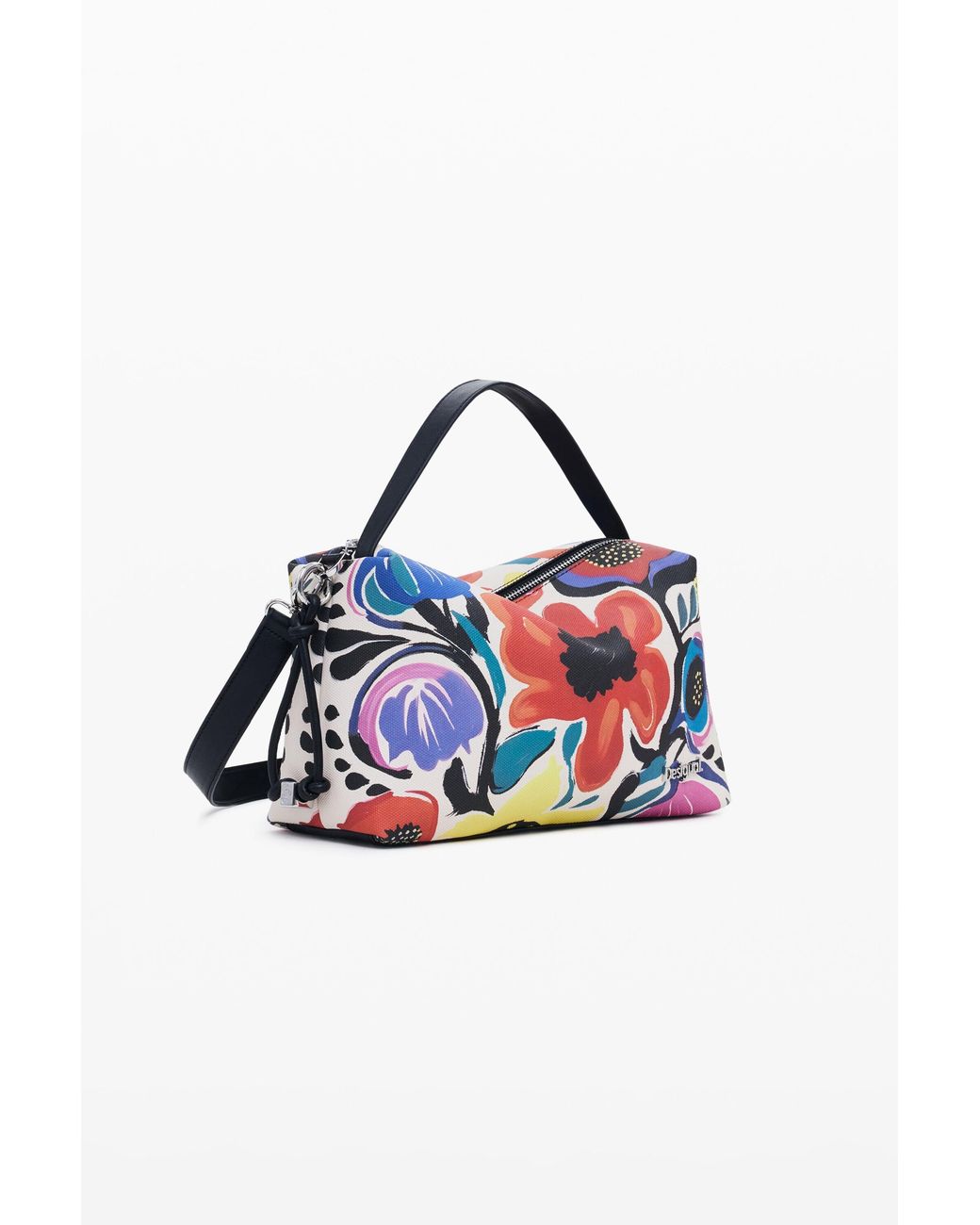 Desigual Blue Floral Handbag, Polyurethane