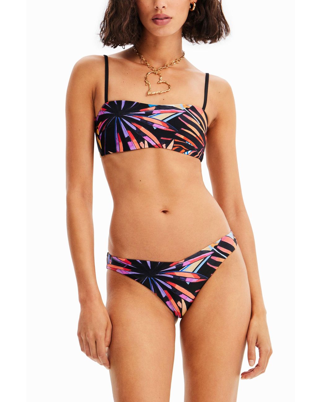 Desigual Blue Tropical Bikini Bottoms