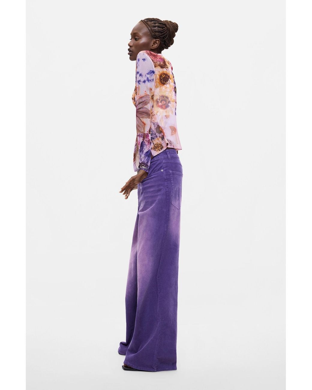 Desigual Red Printed Long-Sleeve Shirt, Polyester