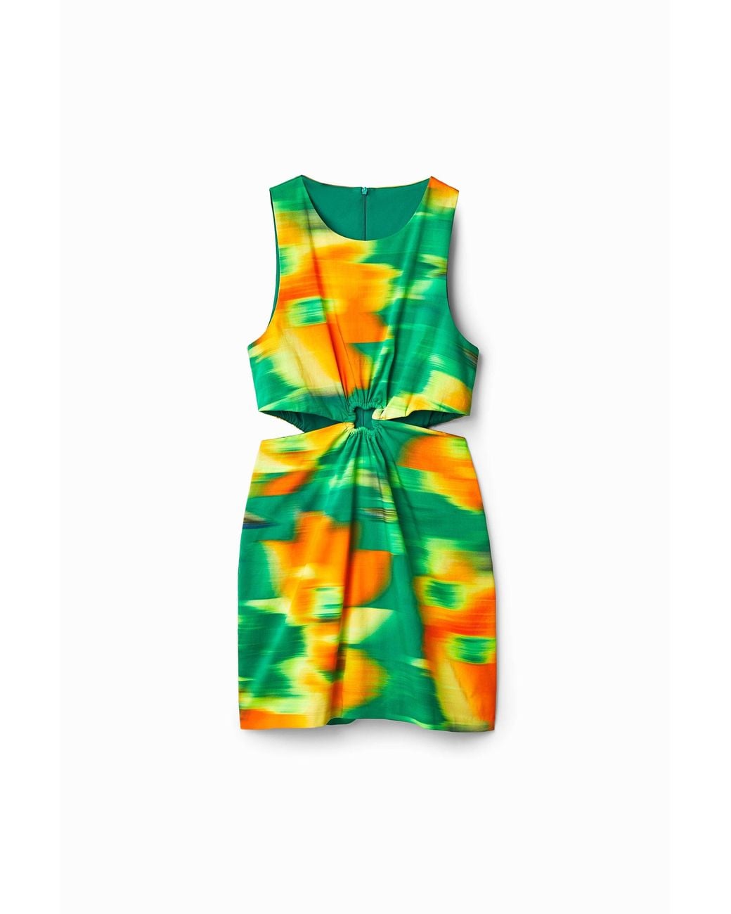Desigual White Short Slim Cut-Out Dress