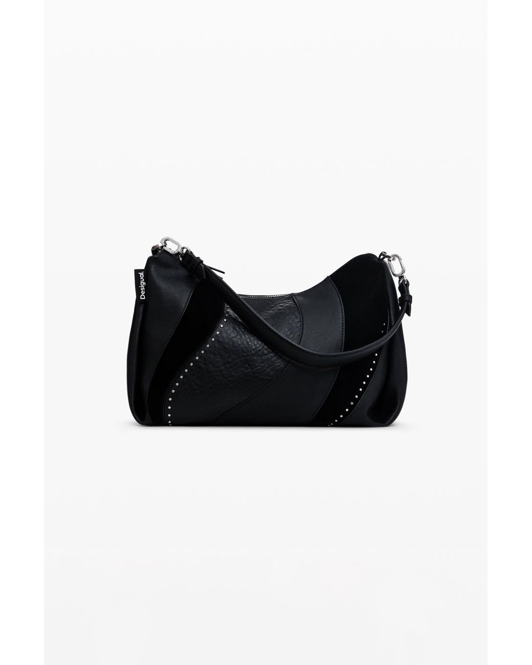 Desigual Black M Waves Bag, Polyurethane